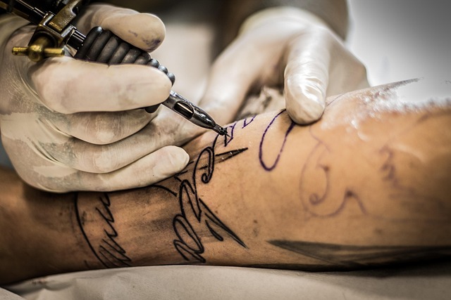 fine line color tattoo small accent shading Toronto